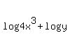 log%284x%5E3%29+%2Blog%28y%29