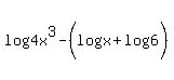 log%284x%5E3%29-%28log%28x%29%2Blog%286%29%29