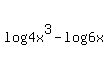 log%284x%5E3%29-log%286x%29
