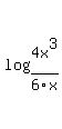 log%284x%5E3%2F6x%29