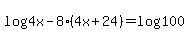 log%284x-8%29%2A%284x%2B24%29=log100