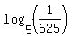 log%285%2C%281%2F625%29%29