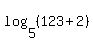 log%285%2C%28123%2B2%29%29