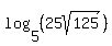 log%285%2C%2825sqrt%28125%29%29%29
