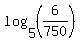 log%285%2C%286%2F750%29%29