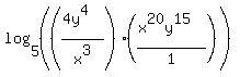 log%285%2C+%28%28%284y%5E4%29%2Fx%5E3%29%2A%28%28x%5E20y%5E15%29%2F1%29%29%29