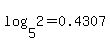 log%285%2C+2%29=0.4307
