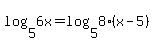 log%285%2C+6x%29++=+log%285%2C8%28x-5%29%29