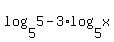 log%285%2C5%29+-+3%2Alog%285%2Cx%29