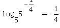 log%285%2C5%5E%28-1%2F4%29%29+=+-1%2F4