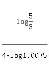 log%285%2F3%29%2F4log%281.0075%29