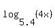 log%285.4%2C+%284x%29%29