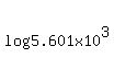 log%285.601x10%5E3%29