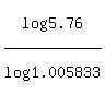 log%285.76%29%2Flog%281.005833%29