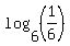 log%286%2C%281%2F6%29%29