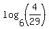 log%286%2C%284%2F29%29%29