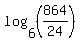 log%286%2C%28864%2F24%29%29