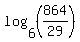 log%286%2C%28864%2F29%29%29
