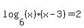 log%286%2C%28x%29%28x-3%29%29=2