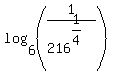 log%286%2C+%281%2F216%5E%281%2F4%29%29%29