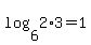 log%286%2C+2%2A3%29+=+1