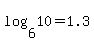 log%286%2C10%29+=+1.3