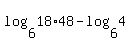 log%286%2C18%2A48%29-log%286%2C4%29
