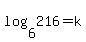 log%286%2C216%29+=+k
