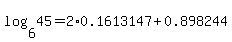 log%286%2C45%29+=+2%2A0.1613147+%2B+0.898244