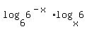 log%286%2C6%5E%28-x%29%29%2Alog%28x%2C6%29