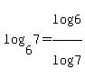 log%286%2C7%29+=+log%286%29%2Flog%287%29