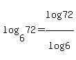 log%286%2C72%29+=+log%2872%29%2Flog%286%29