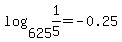 log%28625%2C1%2F5%29+=+-0.25