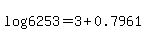log%286253%29=3%2B0.7961