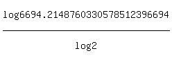 log%286694.2148760330578512396694%29%2Flog%282%29