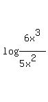 log%286x%5E3%2F%285x%5E2%29%29