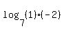 log%287%2C%281%29%28-2%29%29