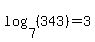 log%287%2C%28343%29%29=3