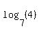 log%287%2C%284%29%29
