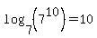 log%287%2C%287%5E10%29%29=10