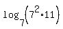 log%287%2C%287%5E2%2A11%29%29