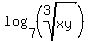 log%287%2C%28root%283%2Cxy%29%29%29