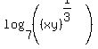 log%287%2C+%28%28xy%29%5E%281%2F3%29%29%29