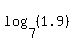 log%287%2C+%281.9%29%29