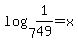 log%287%2C1%2F49%29+=+x