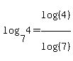 log%287%2C4%29=log%28%284%29%29%2Flog%28%287%29%29