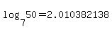 log%287%2C50%29+=+2.010382138