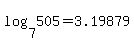 log%287%2C505%29=3.19879