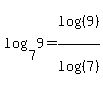 log%287%2C9%29=log%28%289%29%29%2Flog%28%287%29%29