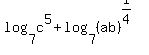 log%287%2Cc%5E5%29+%2Blog%287%2C%28ab%29%5E%281%2F4%29%29
